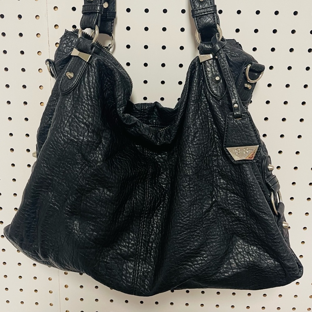 JESSICA SIMPSON BLACK HOBO SHOULDER BAG